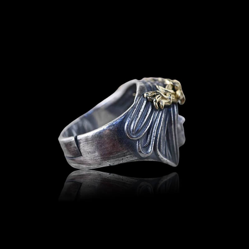 Vintage Goddess 925 Sterling Silver Ring