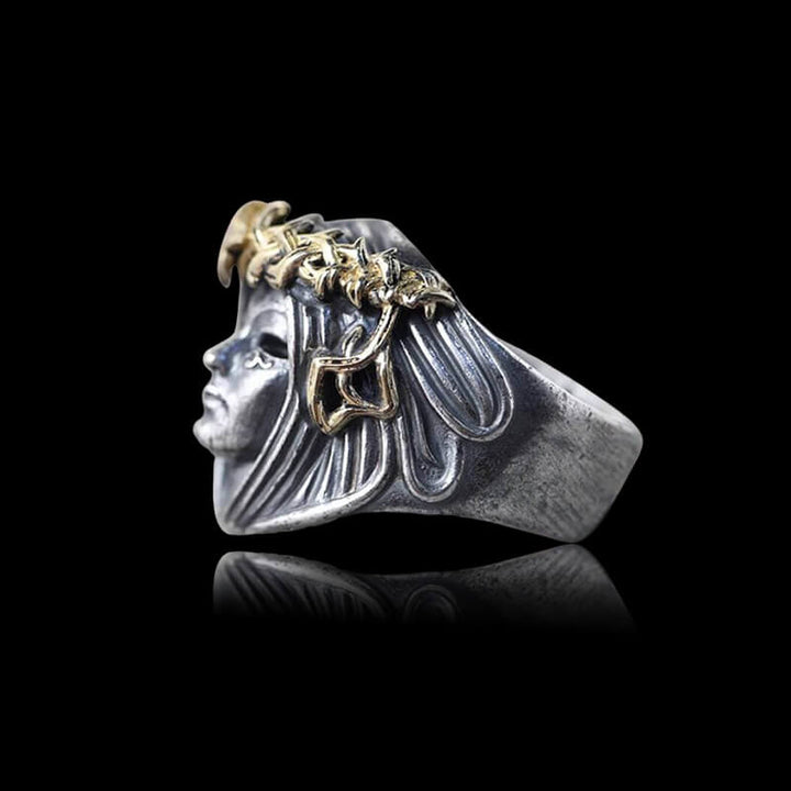 Vintage Goddess 925 Sterling Silver Ring