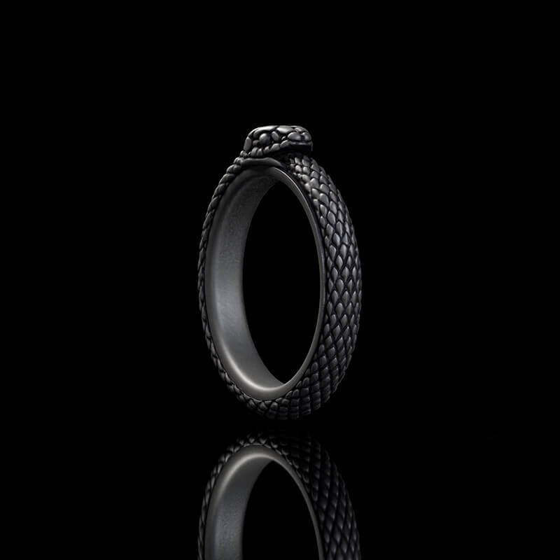 Vintage Ouroboros Sterling Silver Spinner Ring