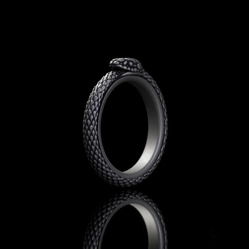 Vintage Ouroboros Sterling Silver Spinner Ring
