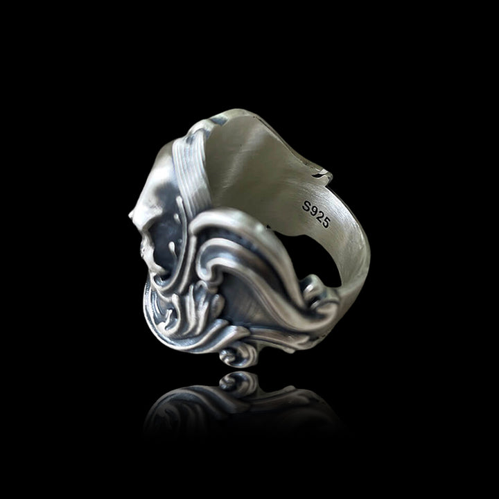Vintage Pattern Skull 925 Sterling Silver Ring