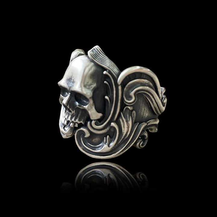 Vintage Pattern Skull 925 Sterling Silver Ring
