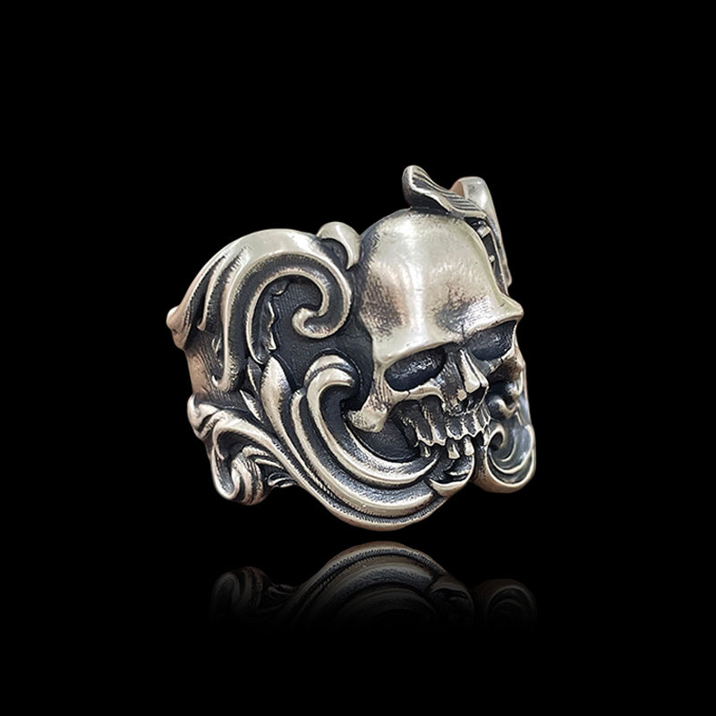 Vintage Pattern Skull 925 Sterling Silver Ring