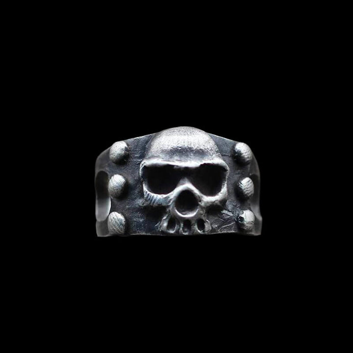 Vintage Punk 925 Sterling Silver Skull Ring