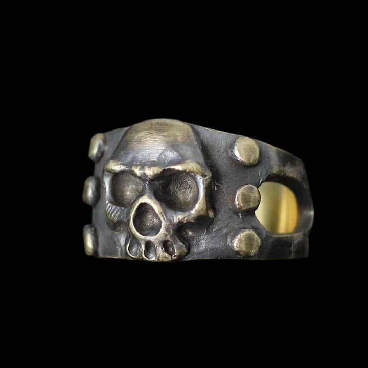 Vintage Punk 925 Sterling Silver Skull Ring