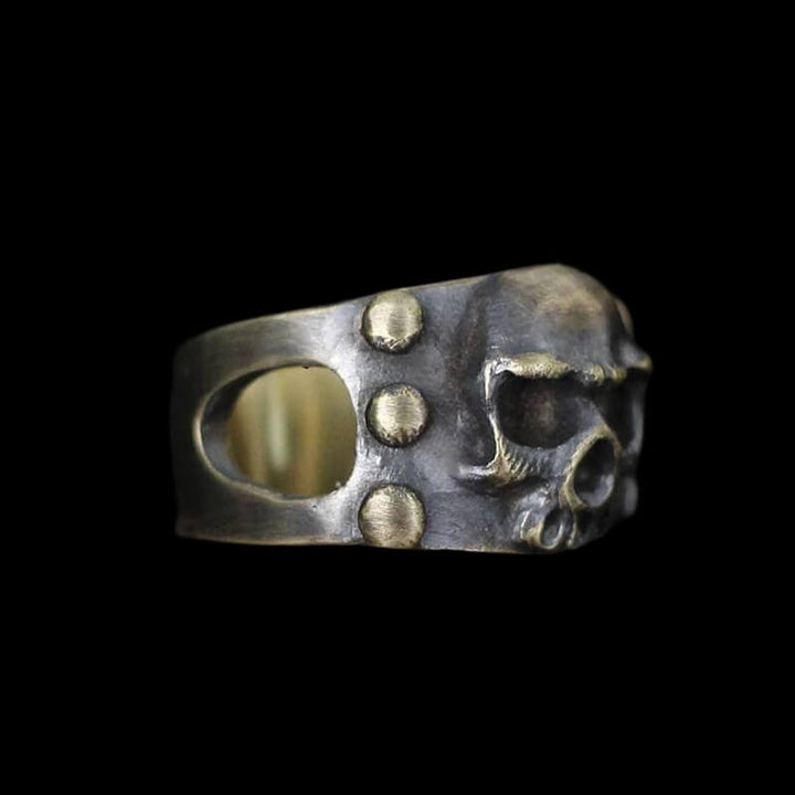 Vintage Punk 925 Sterling Silver Skull Ring