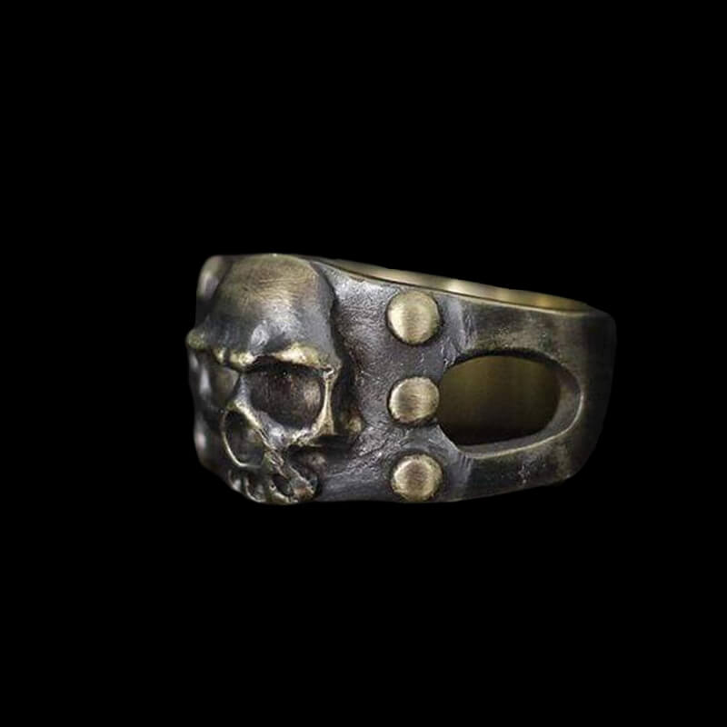 Vintage Punk 925 Sterling Silver Skull Ring