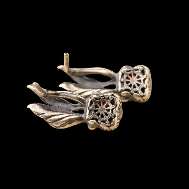 Vintage Rabbit 925 Sterling Silver Stud Earring