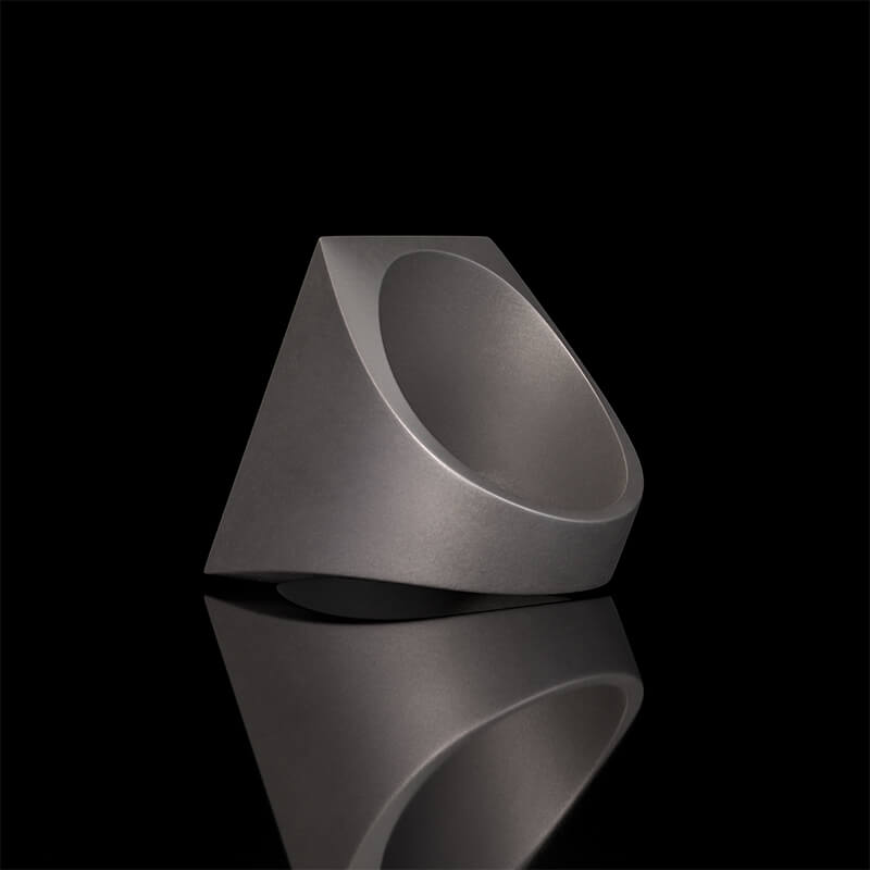 Vintage Square Skull Playing Card Sterling Silver Ring