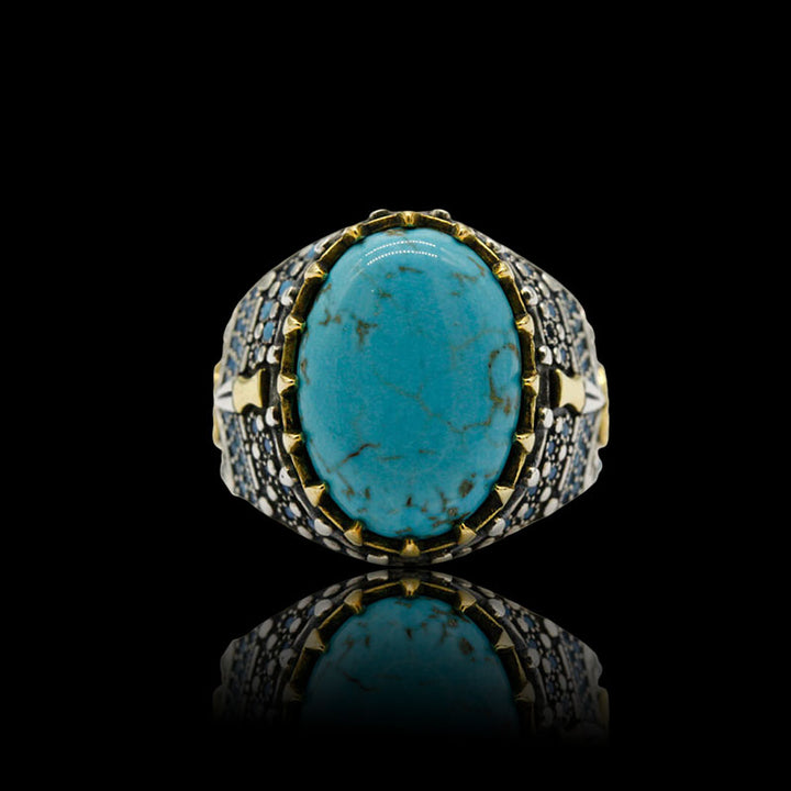Vintage Turquoise 925 Sterling Silver Ring