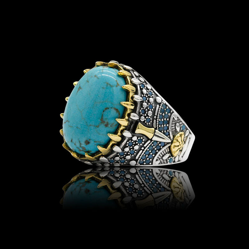 Vintage Turquoise 925 Sterling Silver Ring