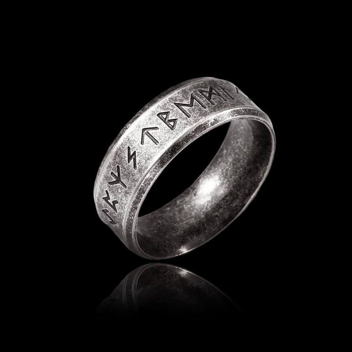 Vintage Viking Runes 925 Sterling Silver Ring