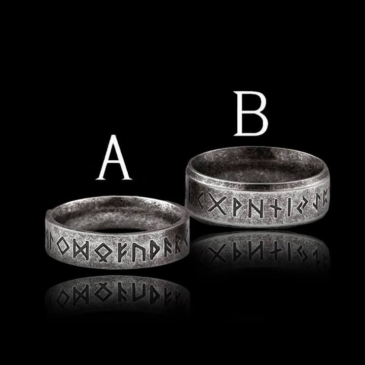 Vintage Viking Runes 925 Sterling Silver Ring