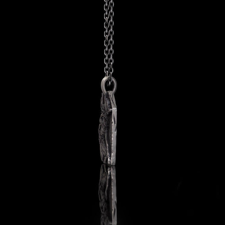 Vintage Wendigo Skull Sterling Silver Pendant