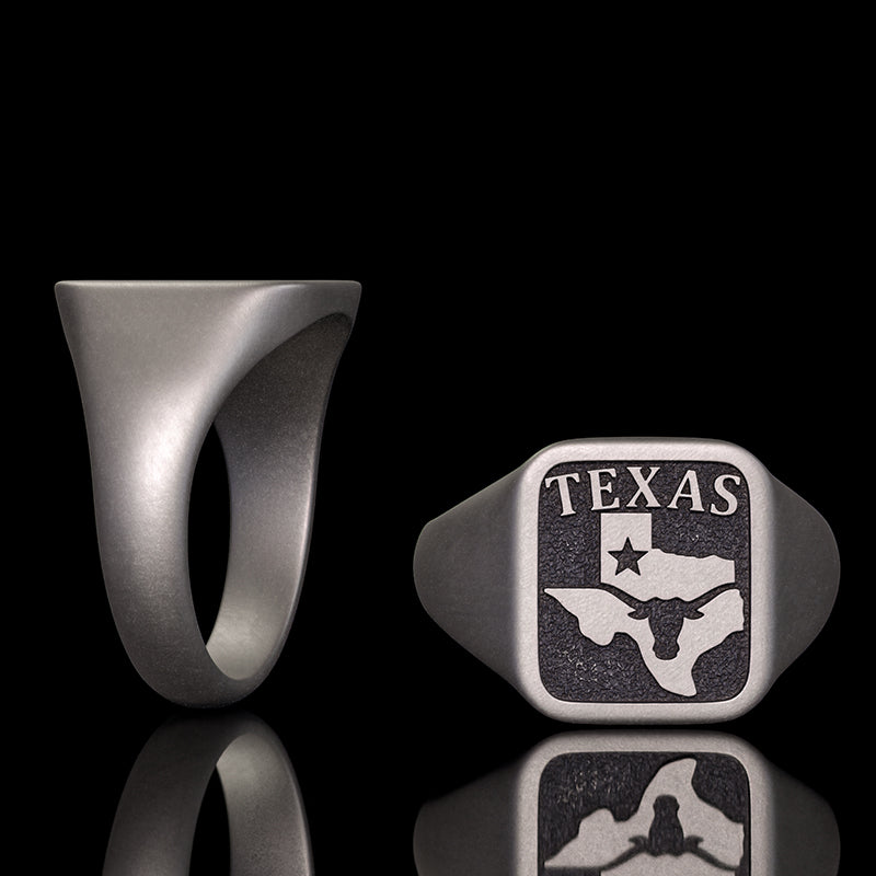 Vintage Western Texas Signet Sterling Silver Ring | RoyalLuster.com