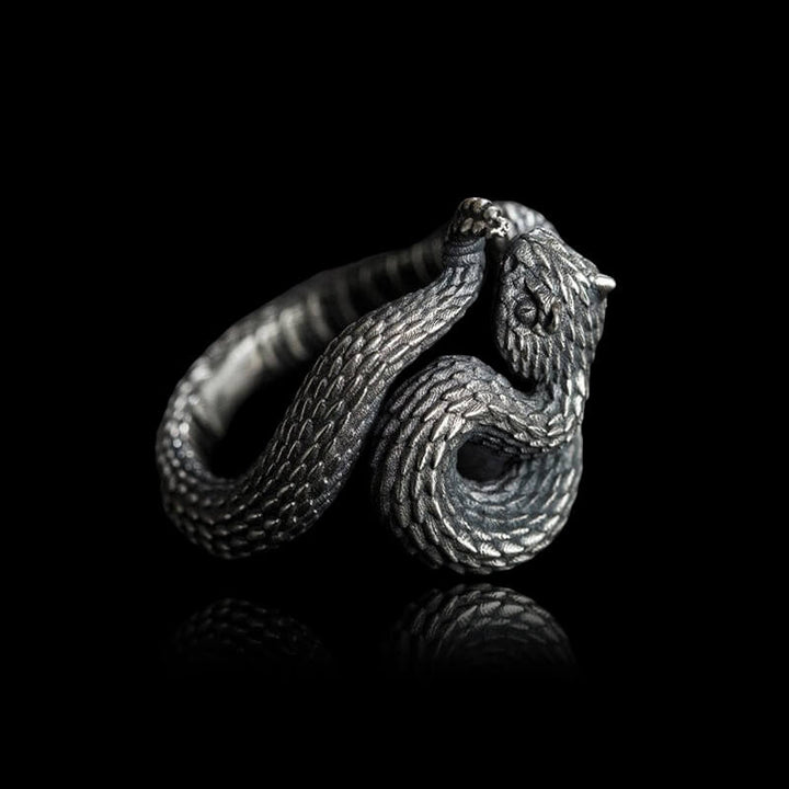 Vivid Cerastes Snake 925 Sterling Silver Ring