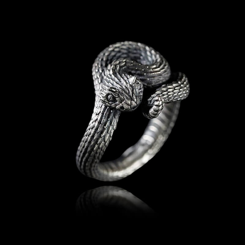 Vivid Cerastes Snake 925 Sterling Silver Ring