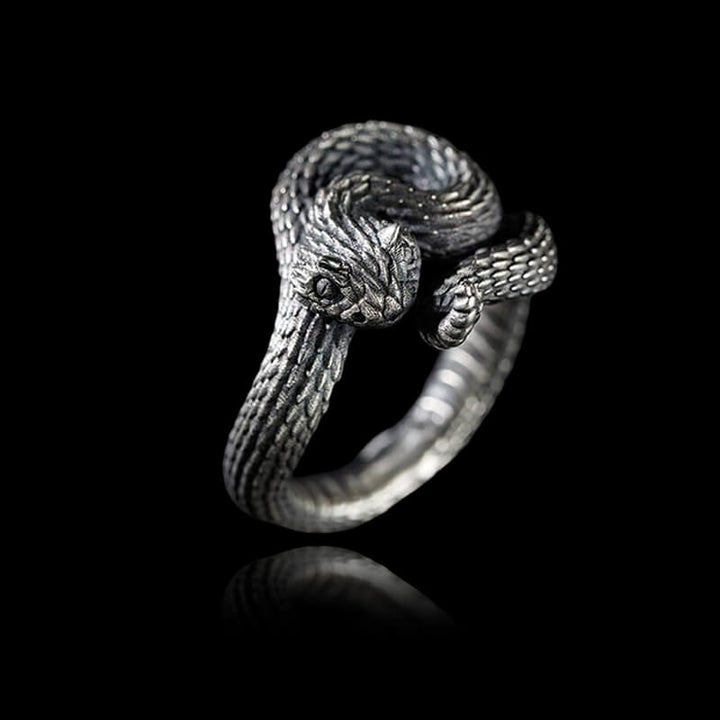 Vivid Cerastes Snake 925 Sterling Silver Ring