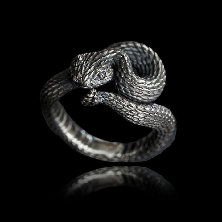 Vivid Cerastes Snake 925 Sterling Silver Ring