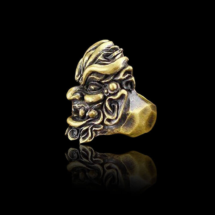 Warrior Chi You Brass 925 Sterling Silver Mythology Ring