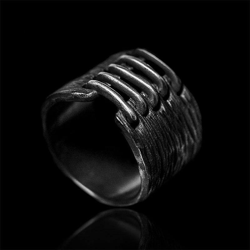 Wide 925 Sterling Silver Men's Ring 01 | RoyalLuster.com
