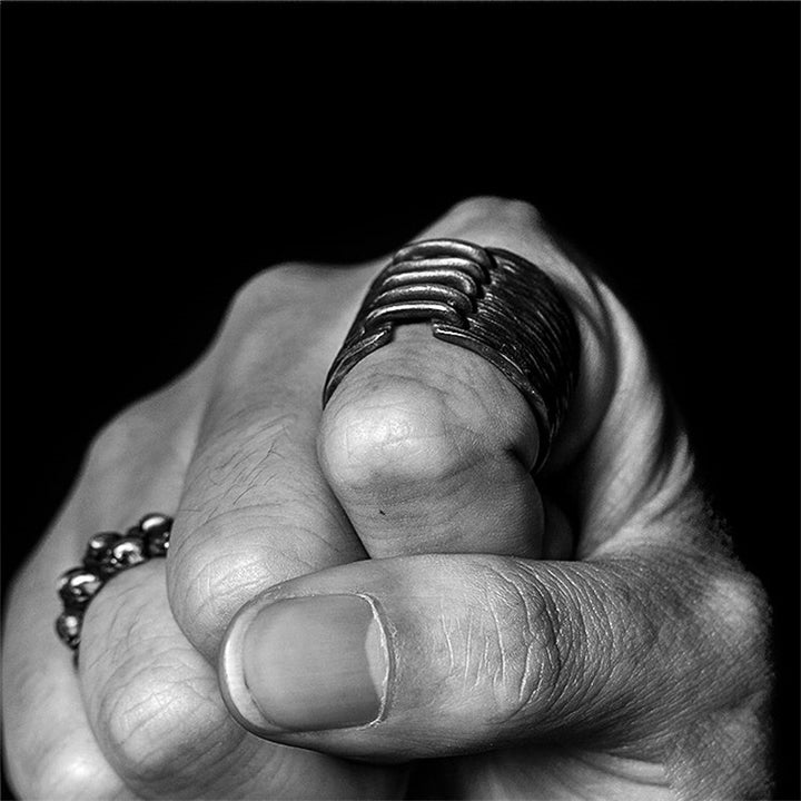 Wide 925 Sterling Silver Men's Ring 05 | RoyalLuster.com