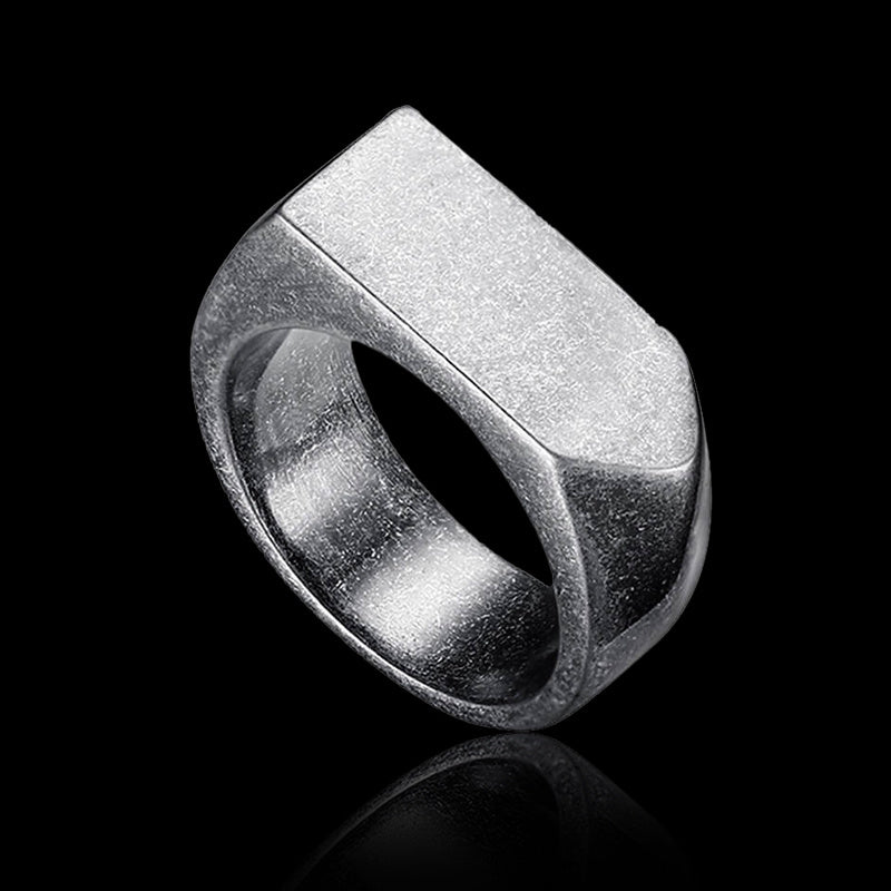 Wide Arrow 925 Sterling Silver Minimalist Ring 01 | RoyalLuster.com