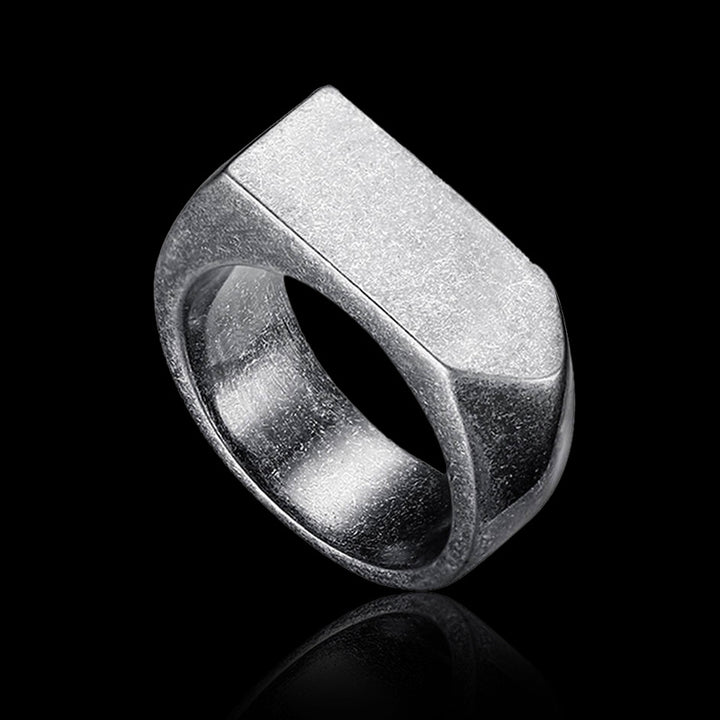 Wide Arrow 925 Sterling Silver Minimalist Ring 01 | RoyalLuster.com