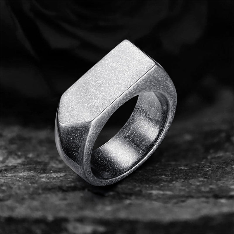 Wide Arrow 925 Sterling Silver Minimalist Ring 03 | RoyalLuster.com