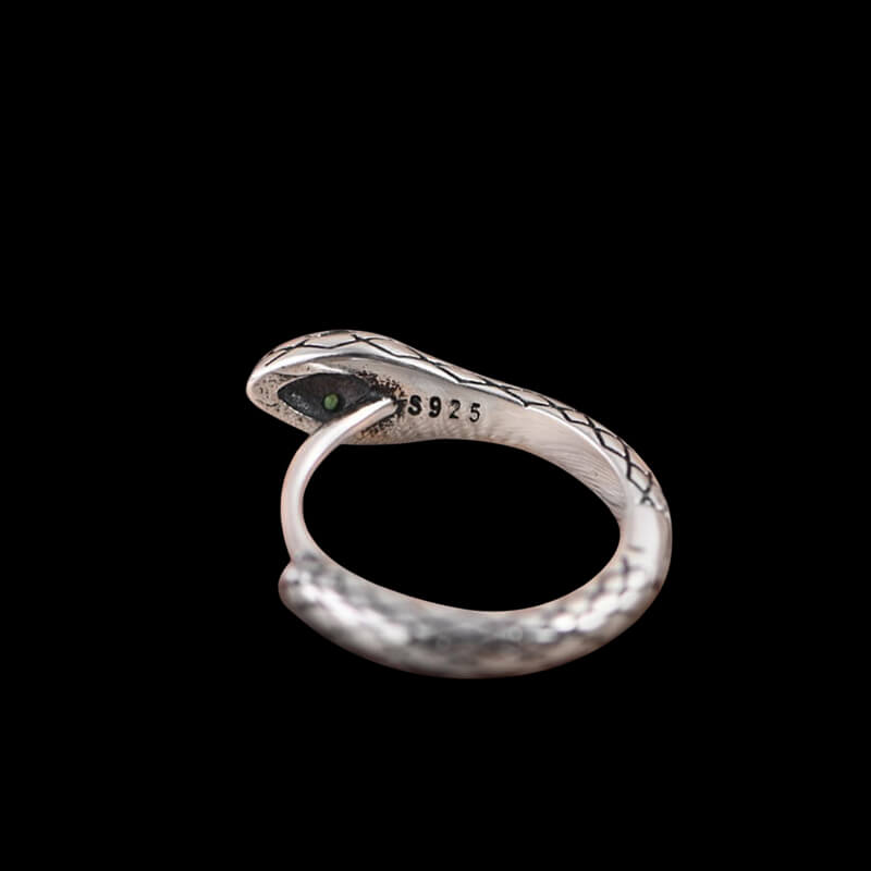Wild Snake 925 Sterling Silver Hoop Earrings