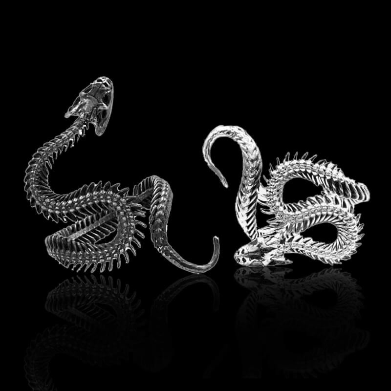 Winding Snake 925 Sterling Silver Men's Ring 01 | RoyalLuster.com