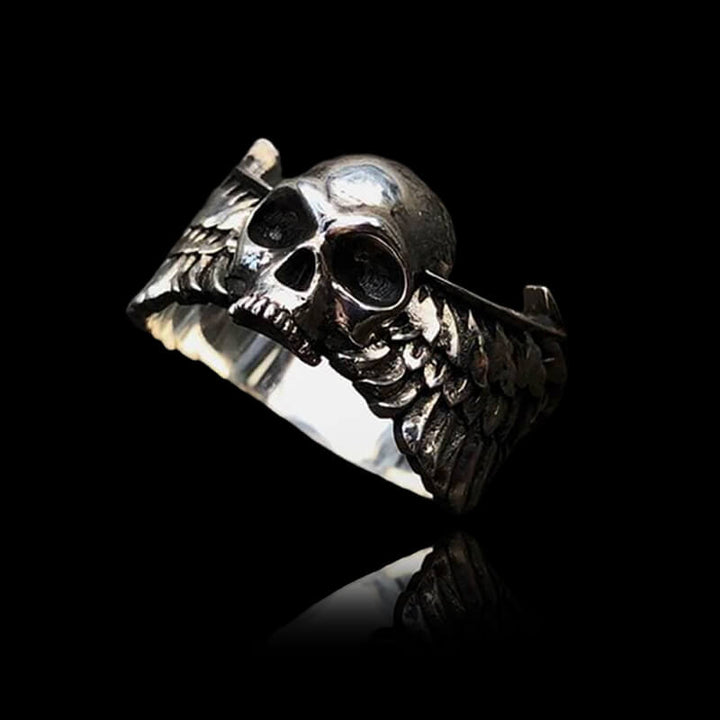 Winged Skull 925 Sterling Silver Ring