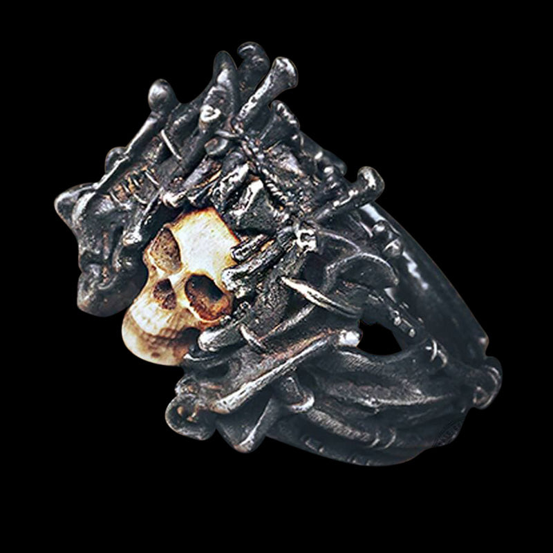 Night’s Guard 925 Sterling Silver Skull Ring