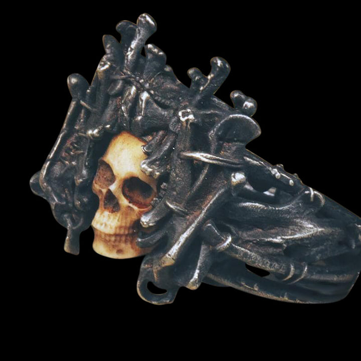 Night’s Guard 925 Sterling Silver Skull Ring