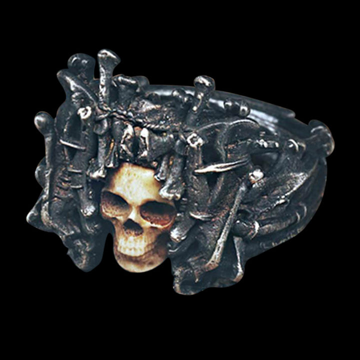Night’s Guard 925 Sterling Silver Skull Ring