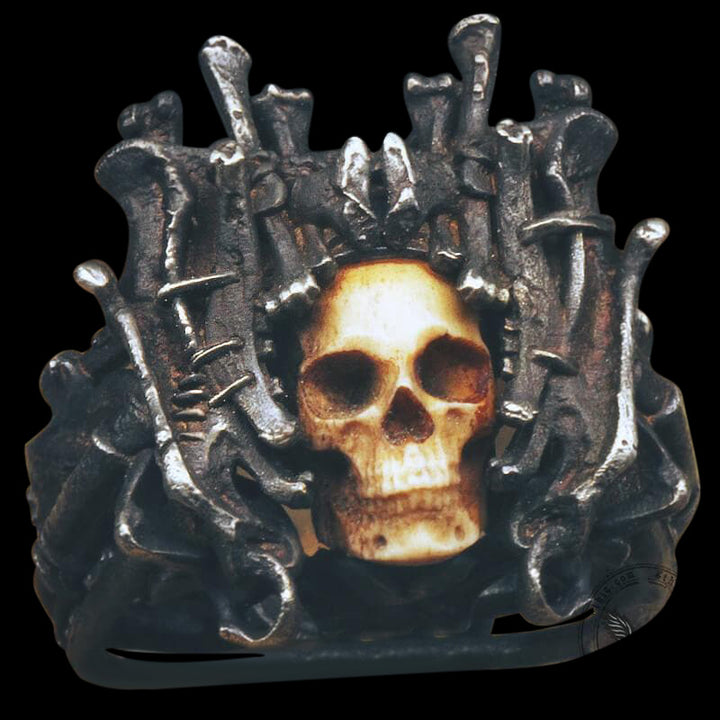 Night’s Guard 925 Sterling Silver Skull Ring