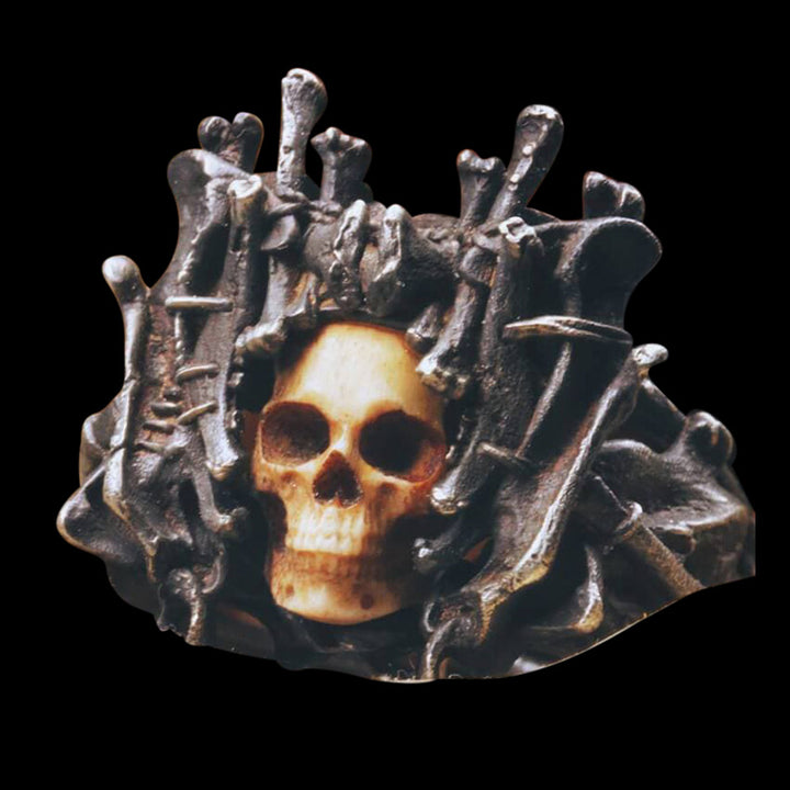 Night’s Guard 925 Sterling Silver Skull Ring