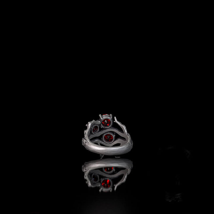 Withered Branch Zircon Sterling Silver Ring