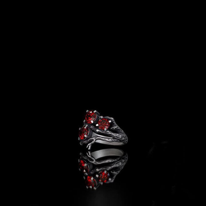 Withered Branch Zircon Sterling Silver Ring
