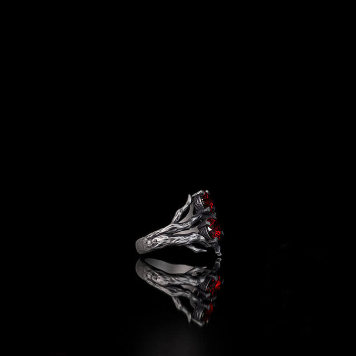 Withered Branch Zircon Sterling Silver Ring