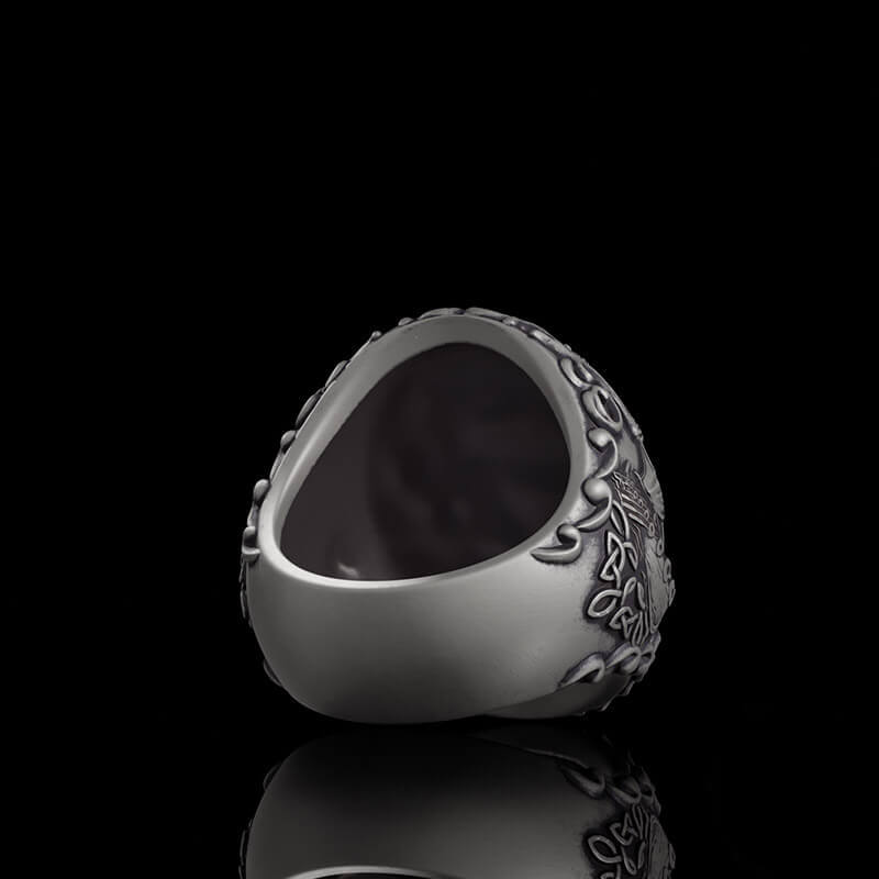Wooden House Sterling Silver Viking Ring