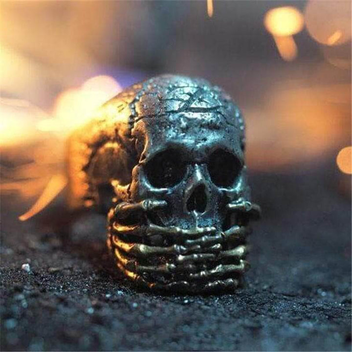 Z Evil 925 Sterling Silver Skull Ring