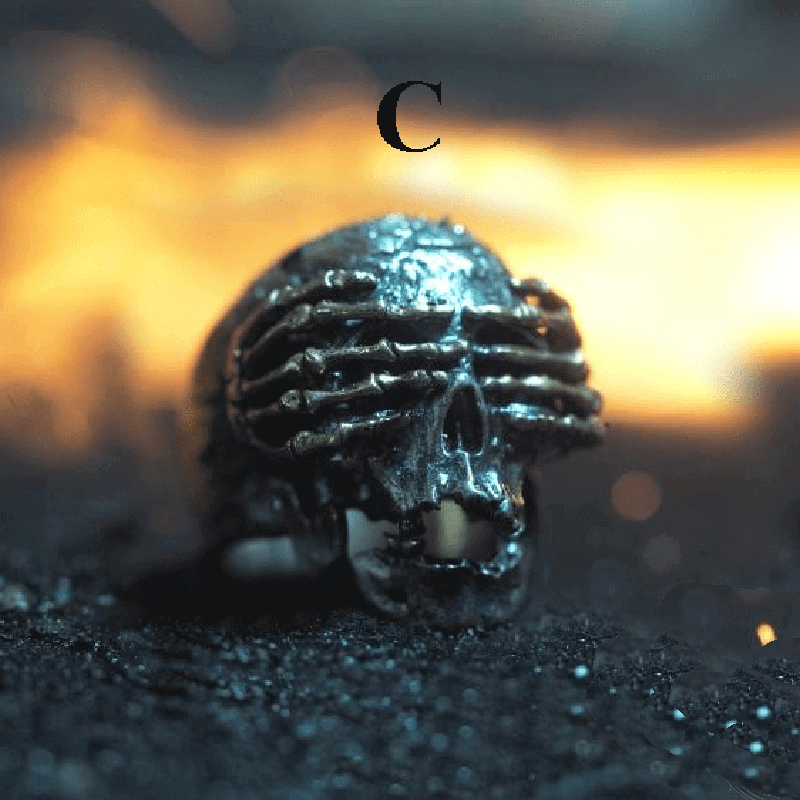 Z Evil 925 Sterling Silver Skull Ring