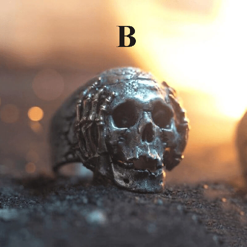 Z Evil 925 Sterling Silver Skull Ring