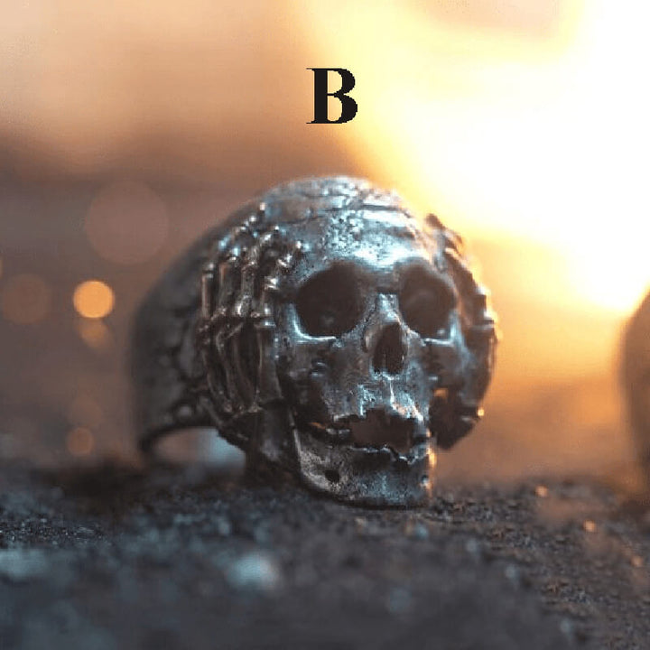 Z Evil 925 Sterling Silver Skull Ring