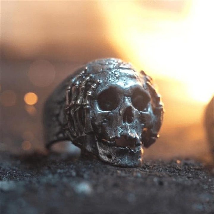 Z Evil 925 Sterling Silver Skull Ring