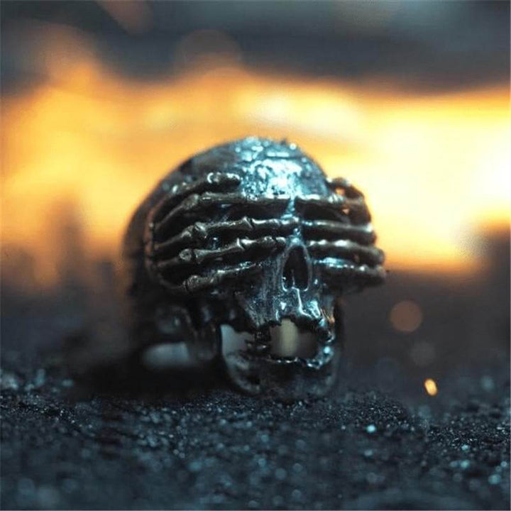 Z Evil 925 Sterling Silver Skull Ring