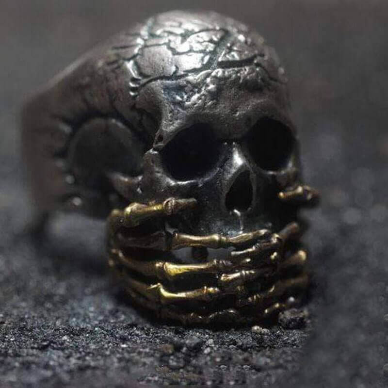 Z Evil 925 Sterling Silver Skull Ring