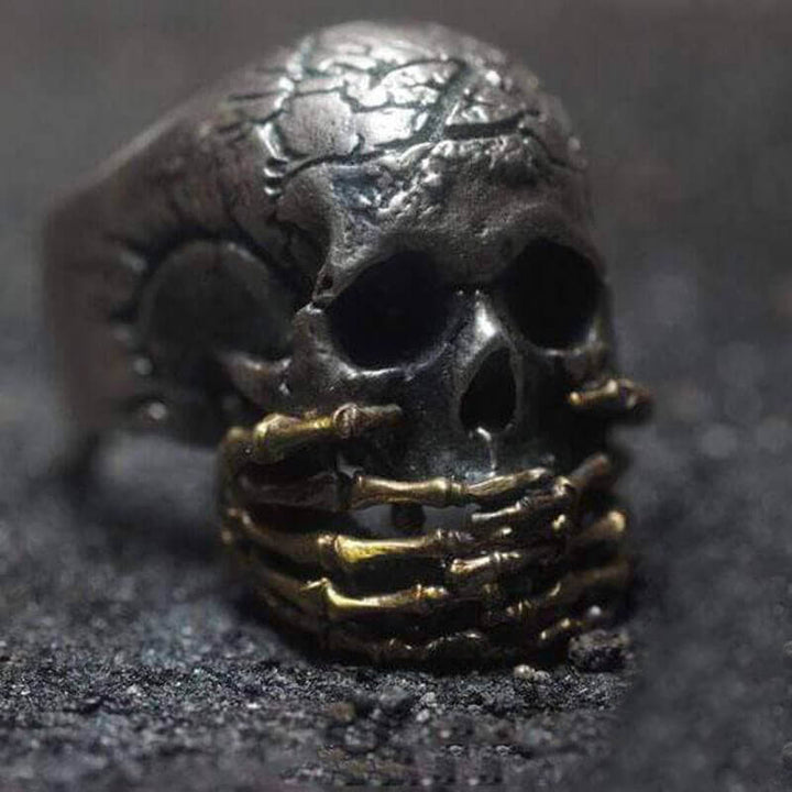 Z Evil 925 Sterling Silver Skull Ring