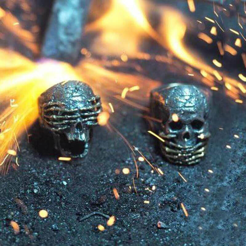 Z Evil 925 Sterling Silver Skull Ring